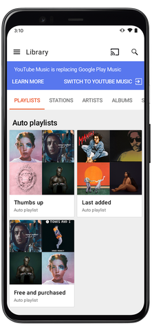 Google Play Music transition